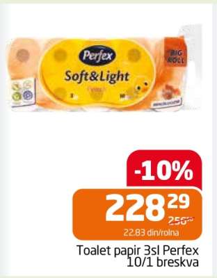 Toalet papir 3sl Perfex 10/1 breskva