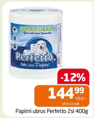 Papirni ubrus Perfetto 2sl 400g