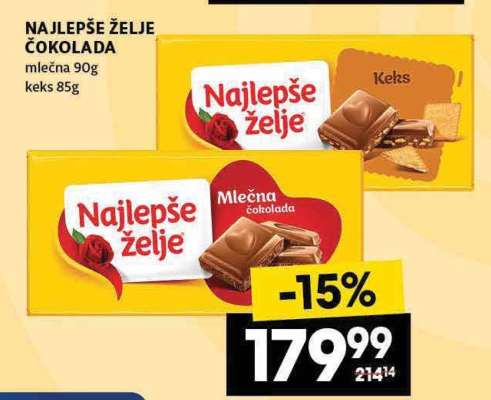 Najlepše želje čokolada