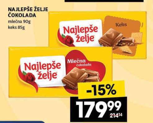 Najlepše želje čokolada