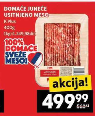 Domace junece usitnjeno meso