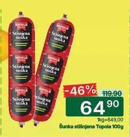 Šunka stisnjena Topola 100g