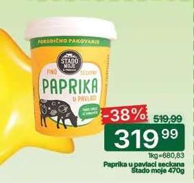 Paprika u pavlaci seckana Stado Moje 470g