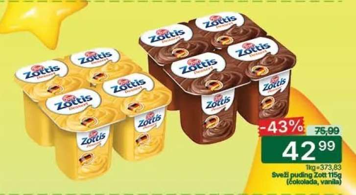 Sveži puding Zott 115g