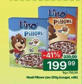 Musli Pillows Lino 250g (nougat, milk)