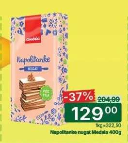 Napolitanke nugat Medela 400g
