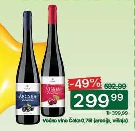 Voćno vino Čoka 0,75l (aronija, višnja)