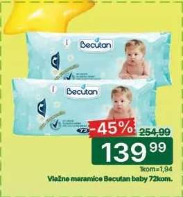 Vlažne maramice Becutan baby 72kom.