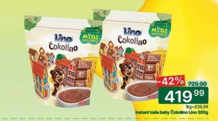 Instant kaša baby Čokolino Lino 500g