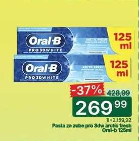 Pasta za zube pro 3dw arctic fresh Oral-B 125ml