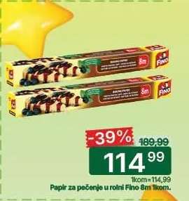 Papir za pečenje u roli Fino