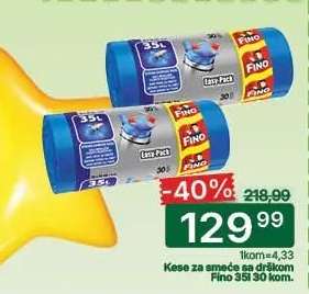 Kese za smeće sa držkom Fino 35l 30 kom.