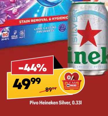 Pivo Heineken Silver, 0.33l