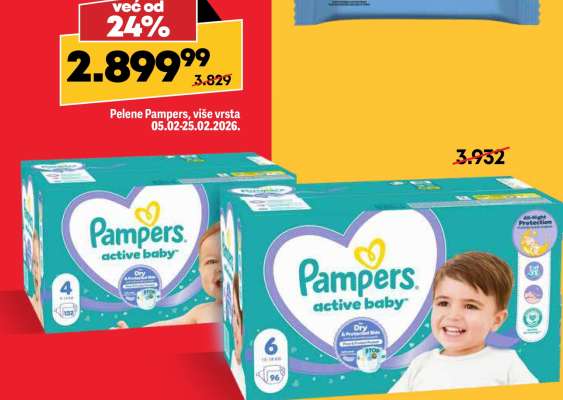 Pelene Pampers više vrsta