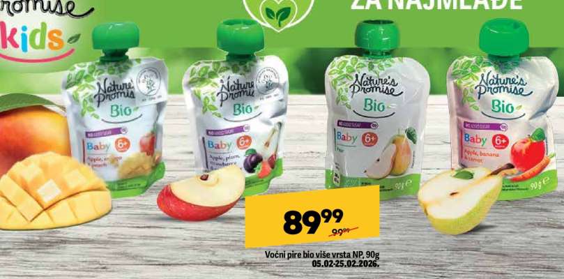 Voćni pire bio više vrsta NP