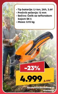 Akumulatorske makaze za orezivanje