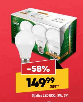 Sijalica LED ECO, 9W, 3/1