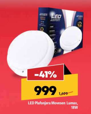 LED Plafonjera Movesen Lumax, 18W