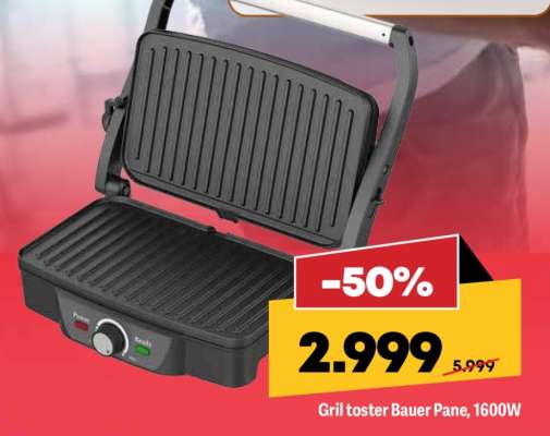 Gril toster Bauer Pane, 1600W