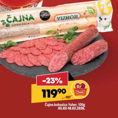 čajna kobasica Yuhor, 100g