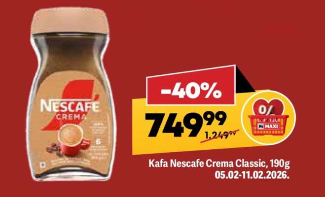 Kafa Nescafe Crema Classic 190g