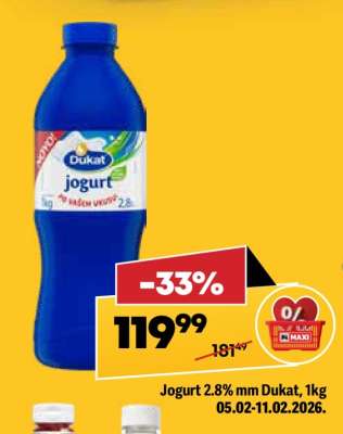 Jogurt 2,8% mm Dukat, 1kg