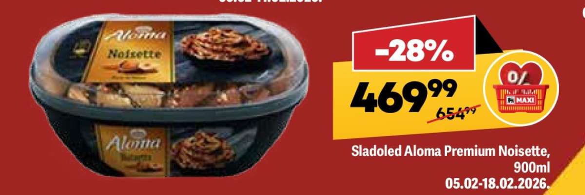 Sladoled Aloma Premium Noisette 900ml