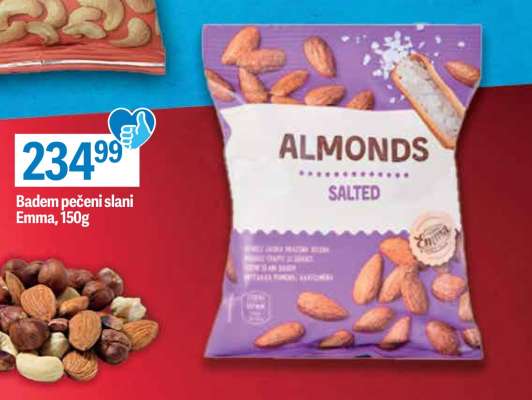 Badem pečeni slani Emma, 150g