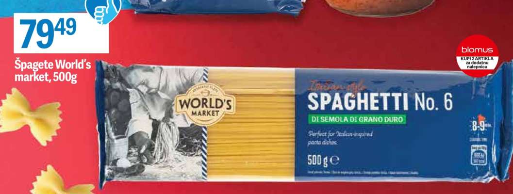 Špagete World's market, 500g