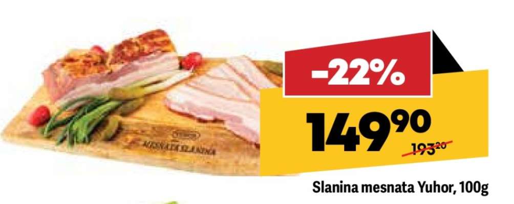 Slanina mesnata Yuhor, 100g
