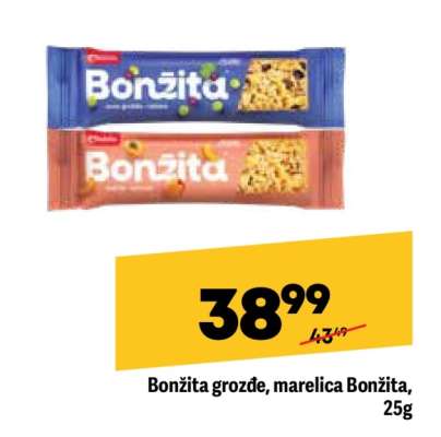 Bonžita-grožđe, marelica Bonžita 25g