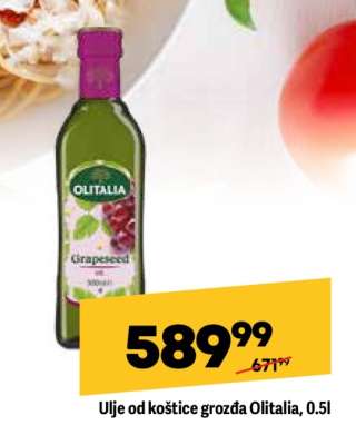 Ulje od koštice grozda Olitalia, 0.5l