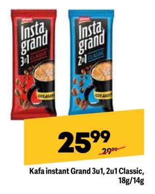 Kafa instant Grand 3u1, 2u1 Classic 18g, 14g