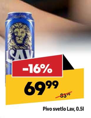 Pivo svetlo Lav 0.5l