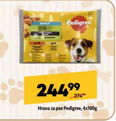 Hrana za pse Pedigree 4x100g