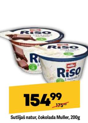 Sutlijaš natur, čokolada Muller, 200g