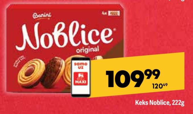 Keks Noblice, 222g