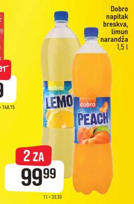 Dobro napitak breskva, limun, narandža