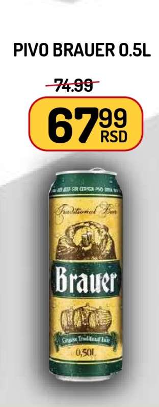 Pivo Brauer 0.5l