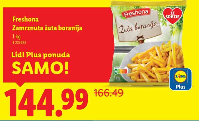 Freshona Zamrznuta žuta boranija