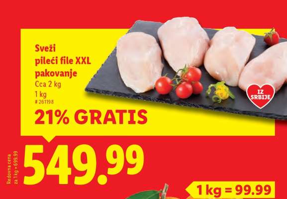 Sveži pileći file XXL pakovanje