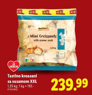 Tastino kroasani sa susamom XXL
