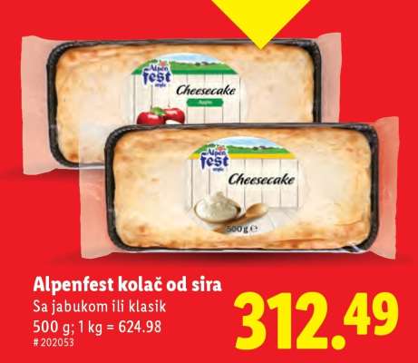 Alpenfest Kolač od sira