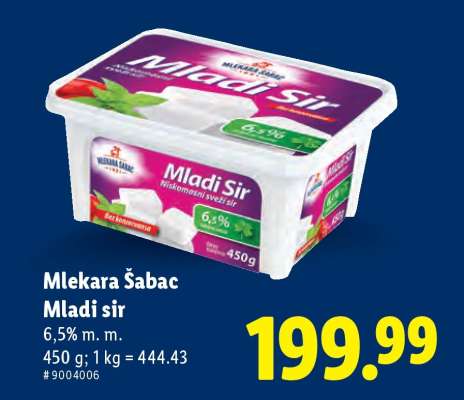 Mlekara Šabac mladi sir