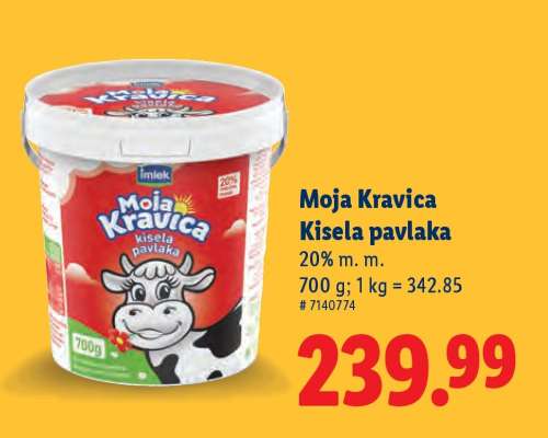 MOJA KRAVICA KISELA PAVLAKA