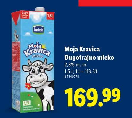 MOJA KRAVICA DUGOTRAJNO MLEKO