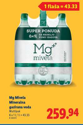 Mg Mivela mineralna gazirana voda