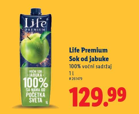 Life Premium Sok od jabuke