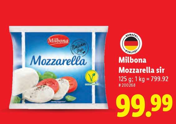 Milbona Mozzarella sir