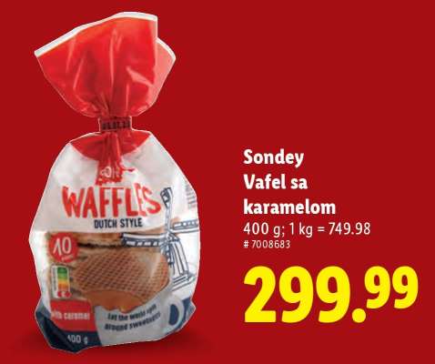 Sondey Vafel sa karamelom